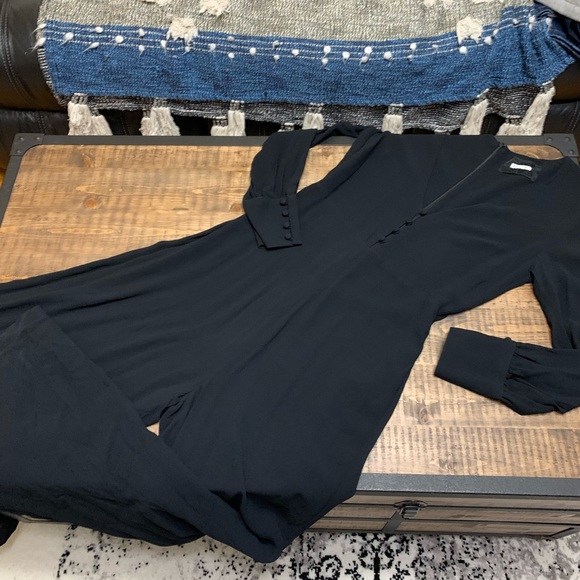 Reformation Camellia jumpsuit sz 8 black wide leg - Picture 3 of 8